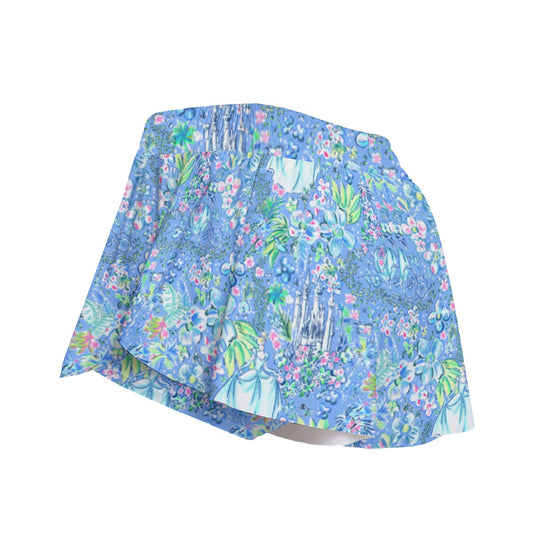 Bright Tropical Princess - Royal Beach Day - Women's Flowy Pocket Shorts
