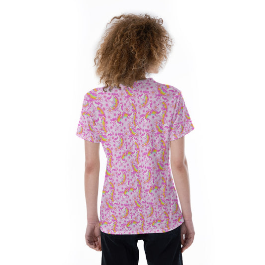 Unicorn Rainbows - Women's Short Sleeve V-Neck T-Shirt