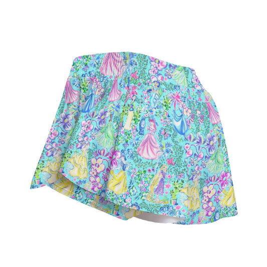 Bright Tropical Princess - Mashup - Women's Flowy Pocket Shorts
