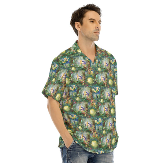 Pixie Fairy in Hollow - Men's Hawaiian Button Up Shirt