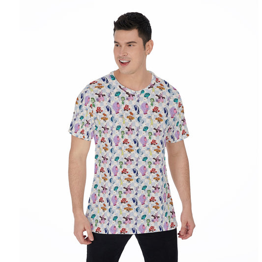 Blue Check Emotional Spectrum - Men's Short Sleeve T-Shirt