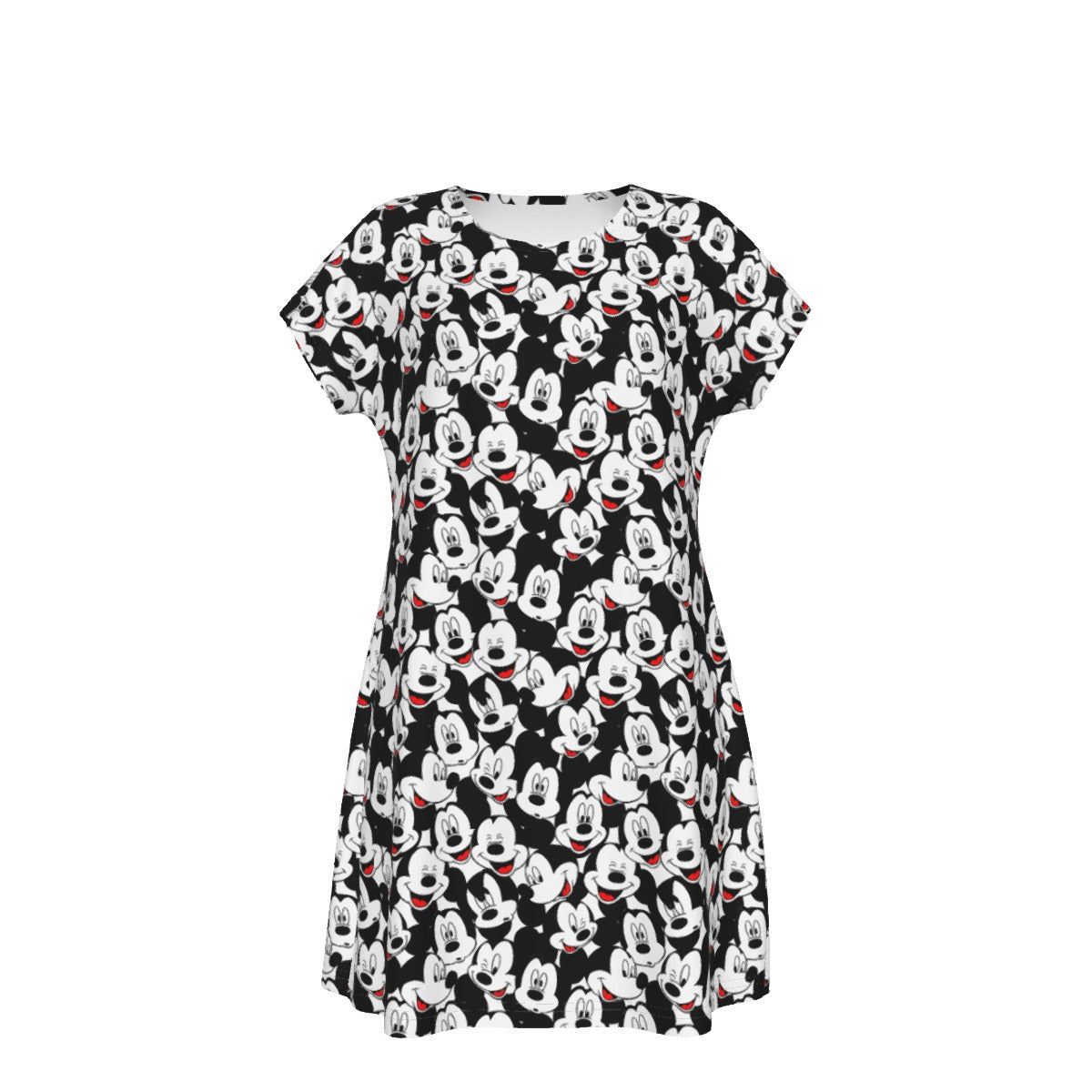 Many Faces of Classic Mouse - Women's T-Shirt Dress