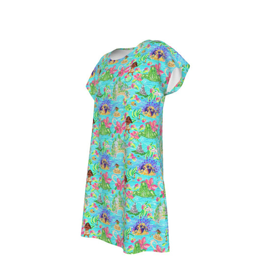 Tropical Island Paradise - Women's T-Shirt Dress