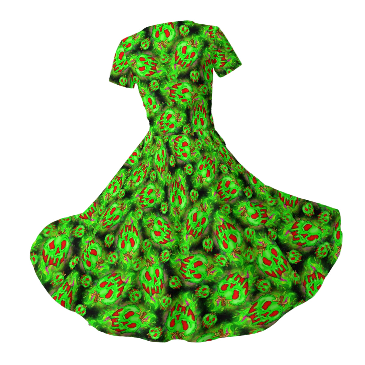 Just One Bite  - Women's V-Neck Ruched Midi Dress