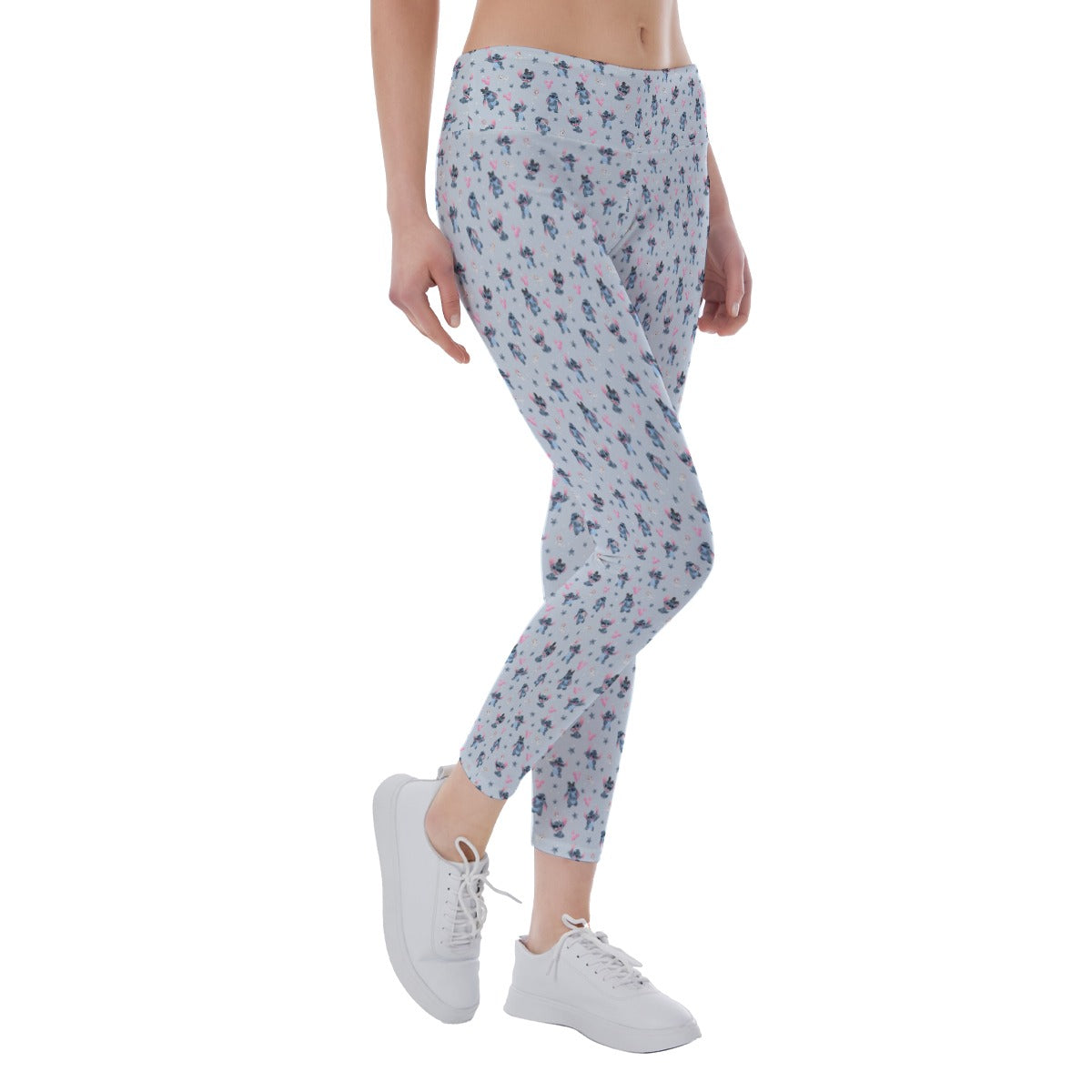 Happy Blue Alien - Women's Yoga Leggings