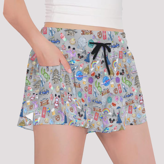 EC Around The World Experience - Girls’ Flowy Pocket Shorts