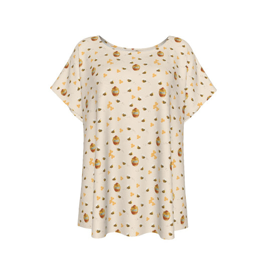 Sweet Hunny Pot & Bees - Women’s Relaxed Fit Scoop Tee