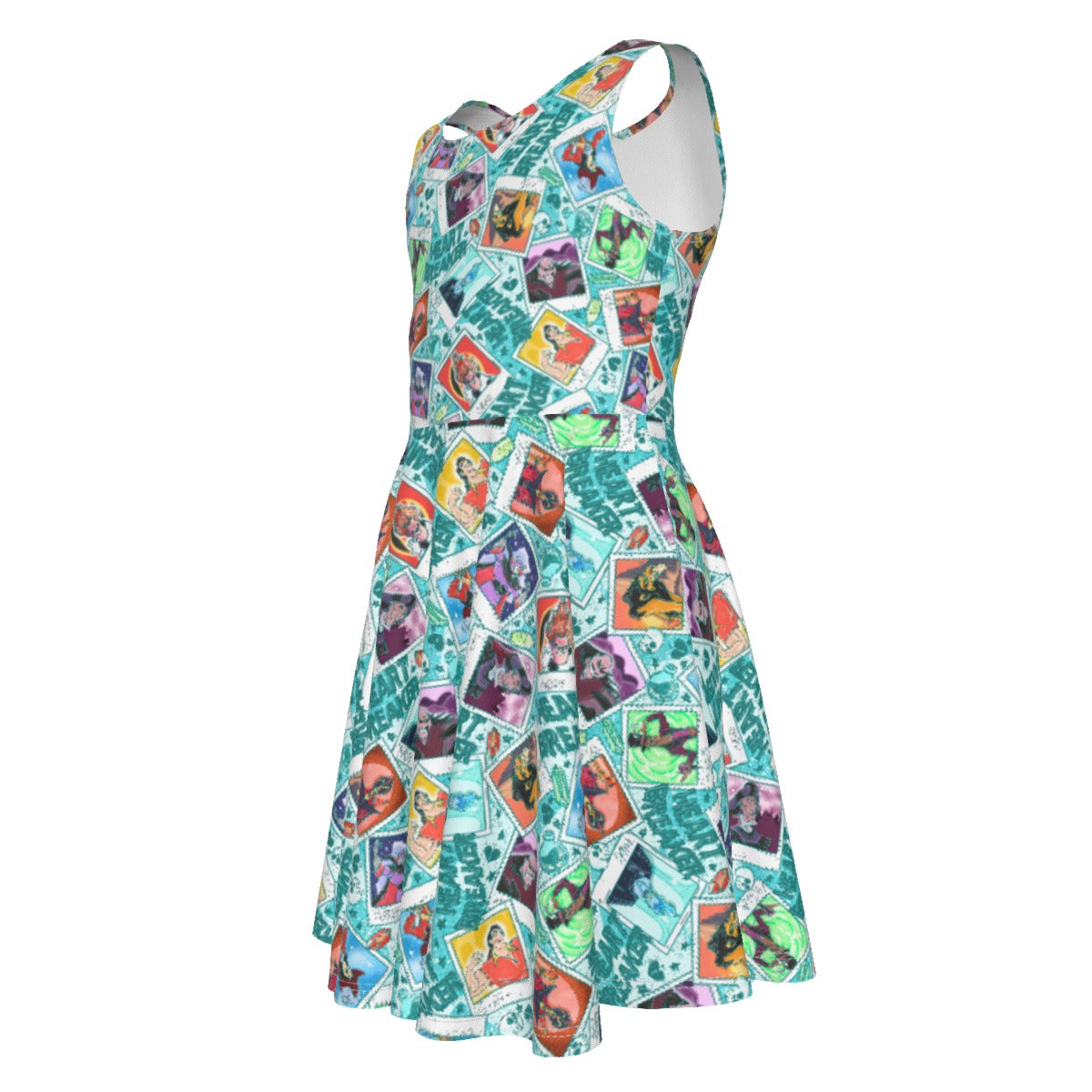 Heartbreaker Villaintine - Kid's Sleeveless Skater Dress