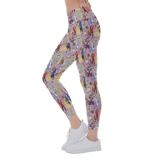 Enchanted Tale Sketch - Women's Yoga Leggings