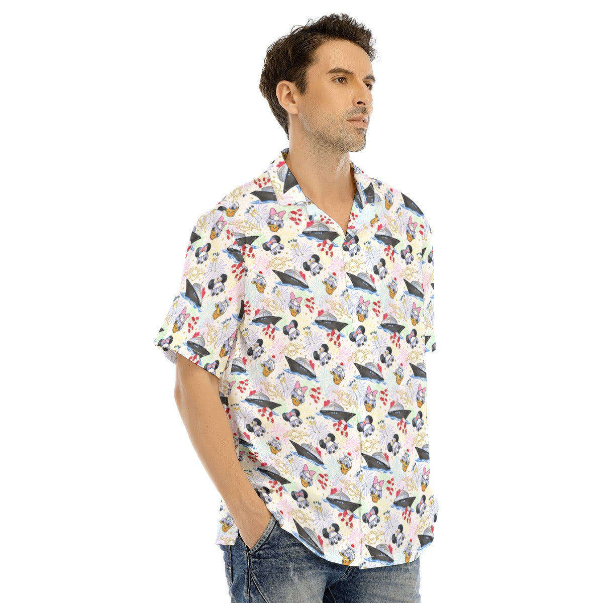 Wish Cruise Celebration - Men's Hawaiian Button Up Shirt