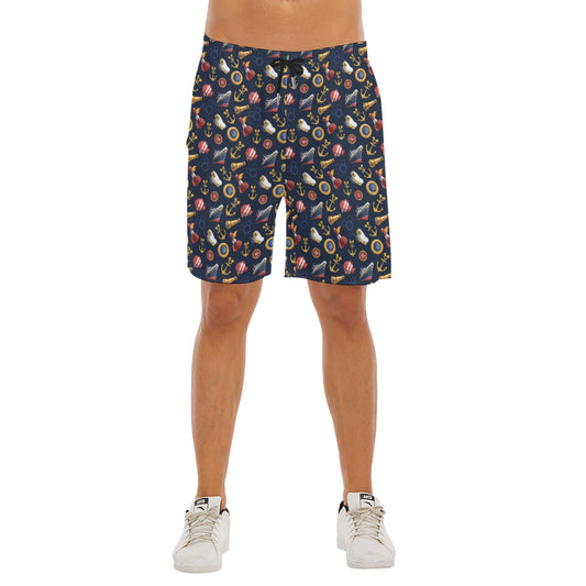 Mouse Ear Nautical Icons - Men’s Pocket Beach Shorts