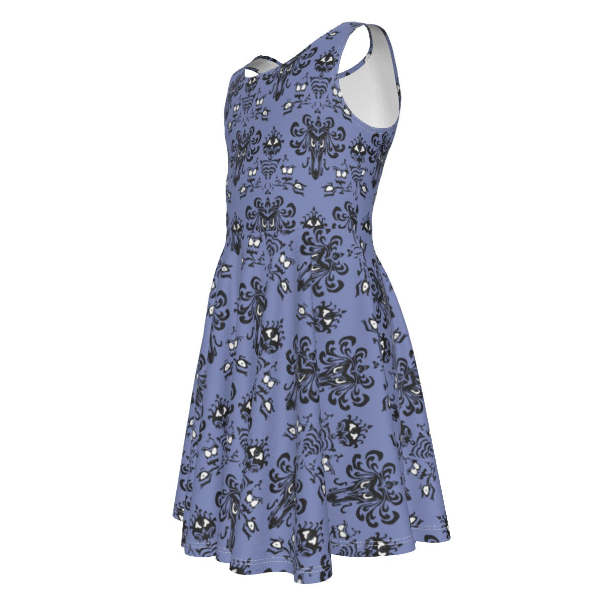Spooky Mansion Wallpaper - Kid's Sleeveless Skater Dress