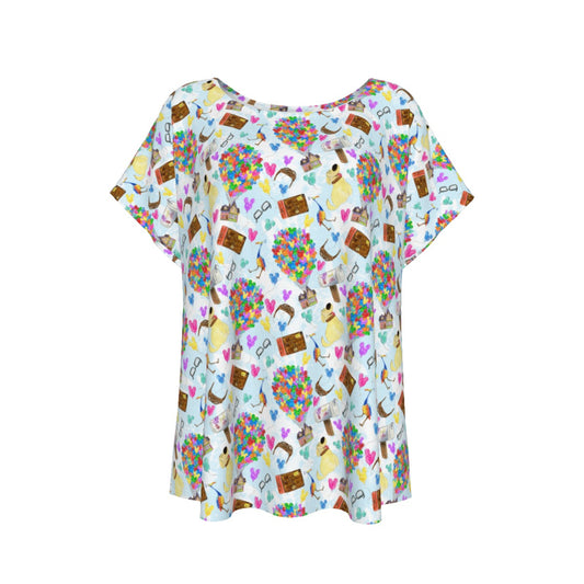 Up Adventure Icons - Women’s Relaxed Fit Scoop Tee