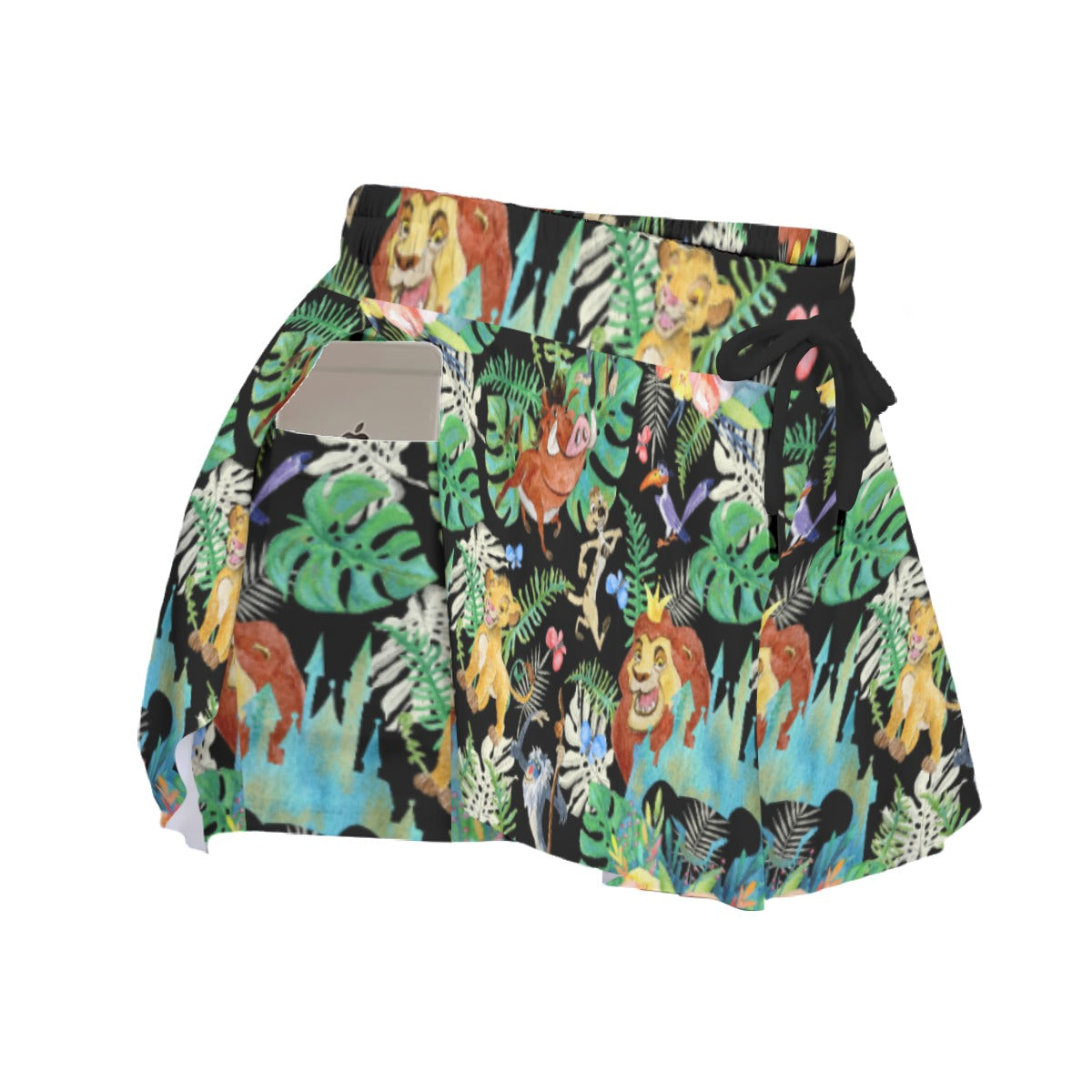 Watercolor Jungle Pride - Women's Flowy Pocket Shorts