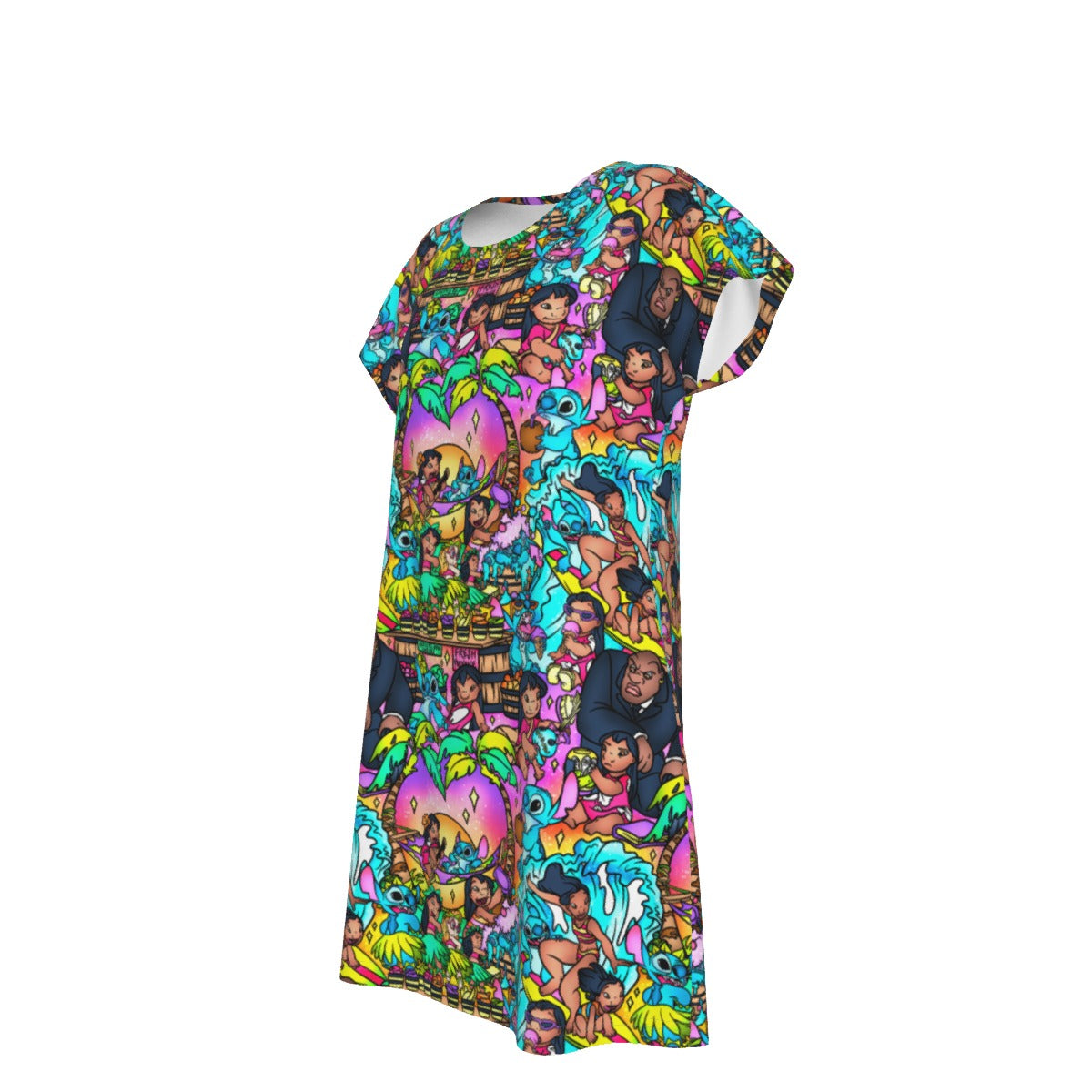 Ohana Island Storybook Scenes - Women's T-Shirt Dress