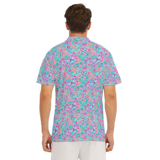 Tropical Bloom Fiesta - Playful Duo - Men's Polo Shirt