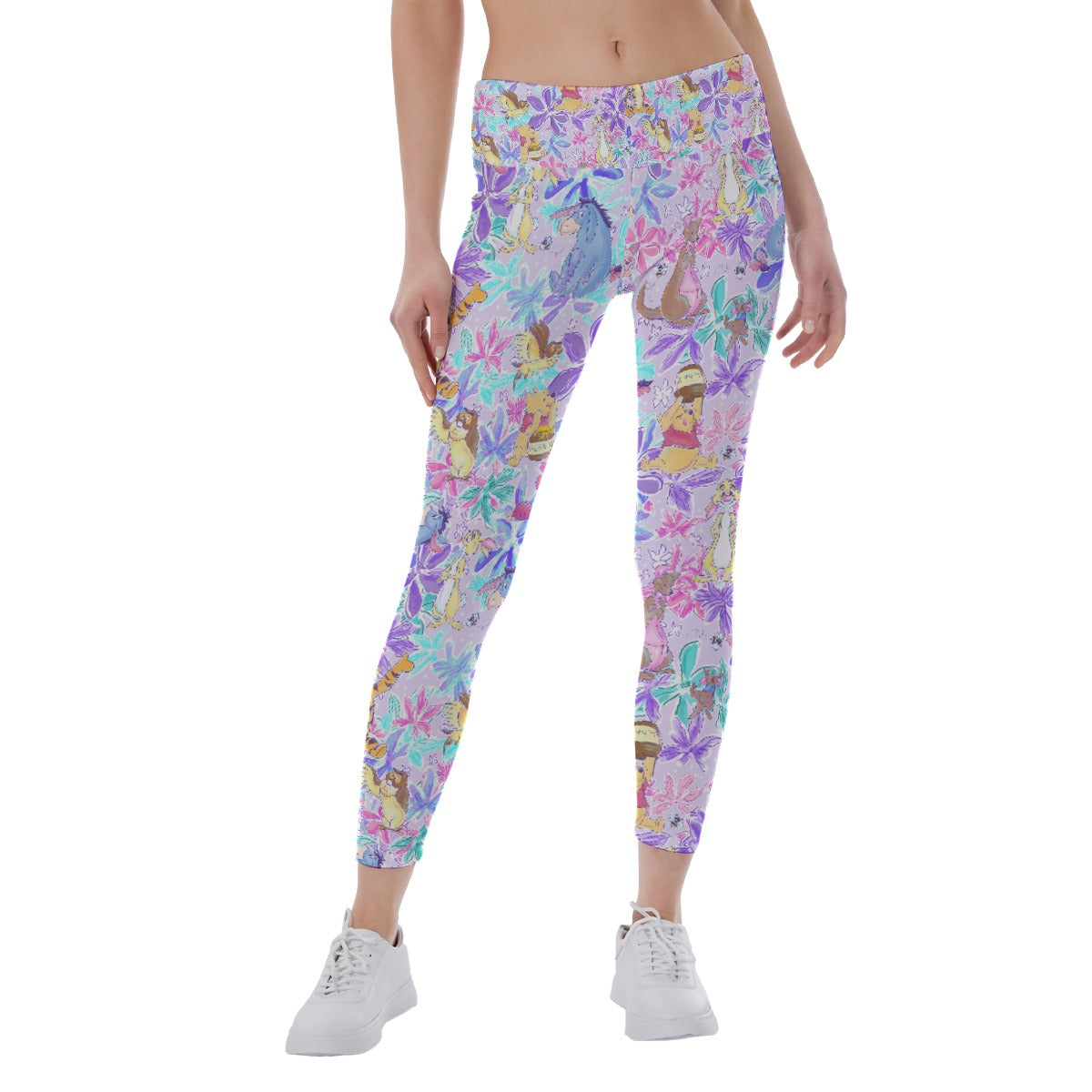 Storybook Friends in Bloom - Women's Yoga Leggings
