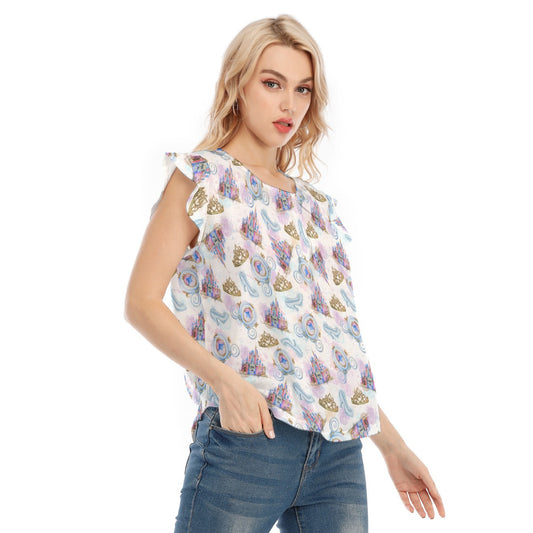 Watercolor Fairytale Fantasy - Women’s Flutter Sleeve Top