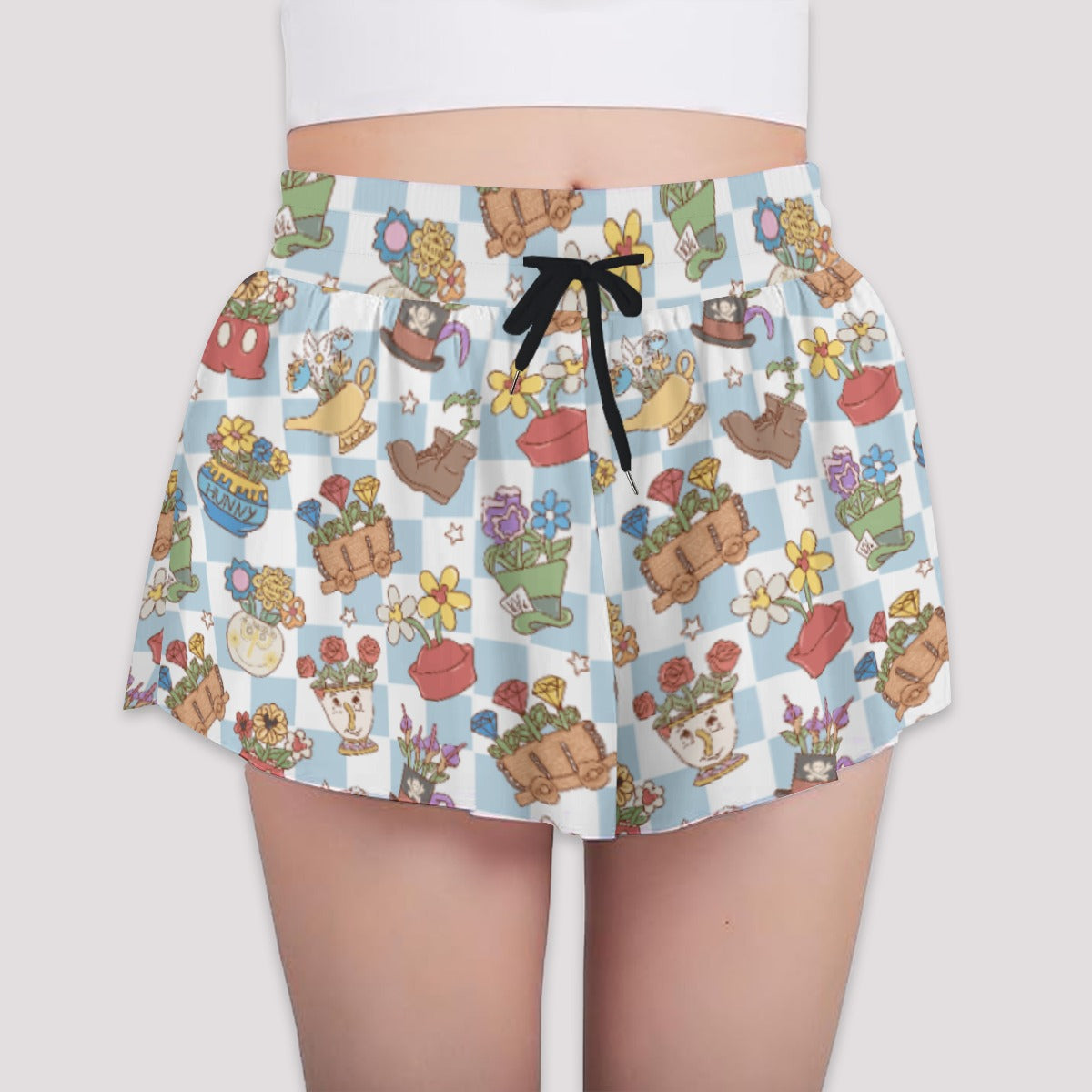 Flourishing Fairytale Pots - Girls’ Flowy Pocket Shorts