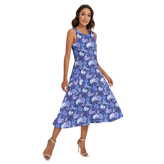 Fairytale Florals - Cinderella Inspired - Women’s Diagonal Pocket Midi Dress
