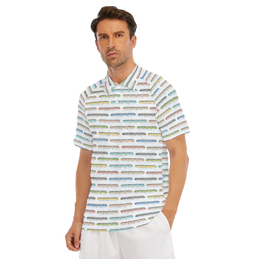 Monorail Rainbow Express - Men's Polo Shirt