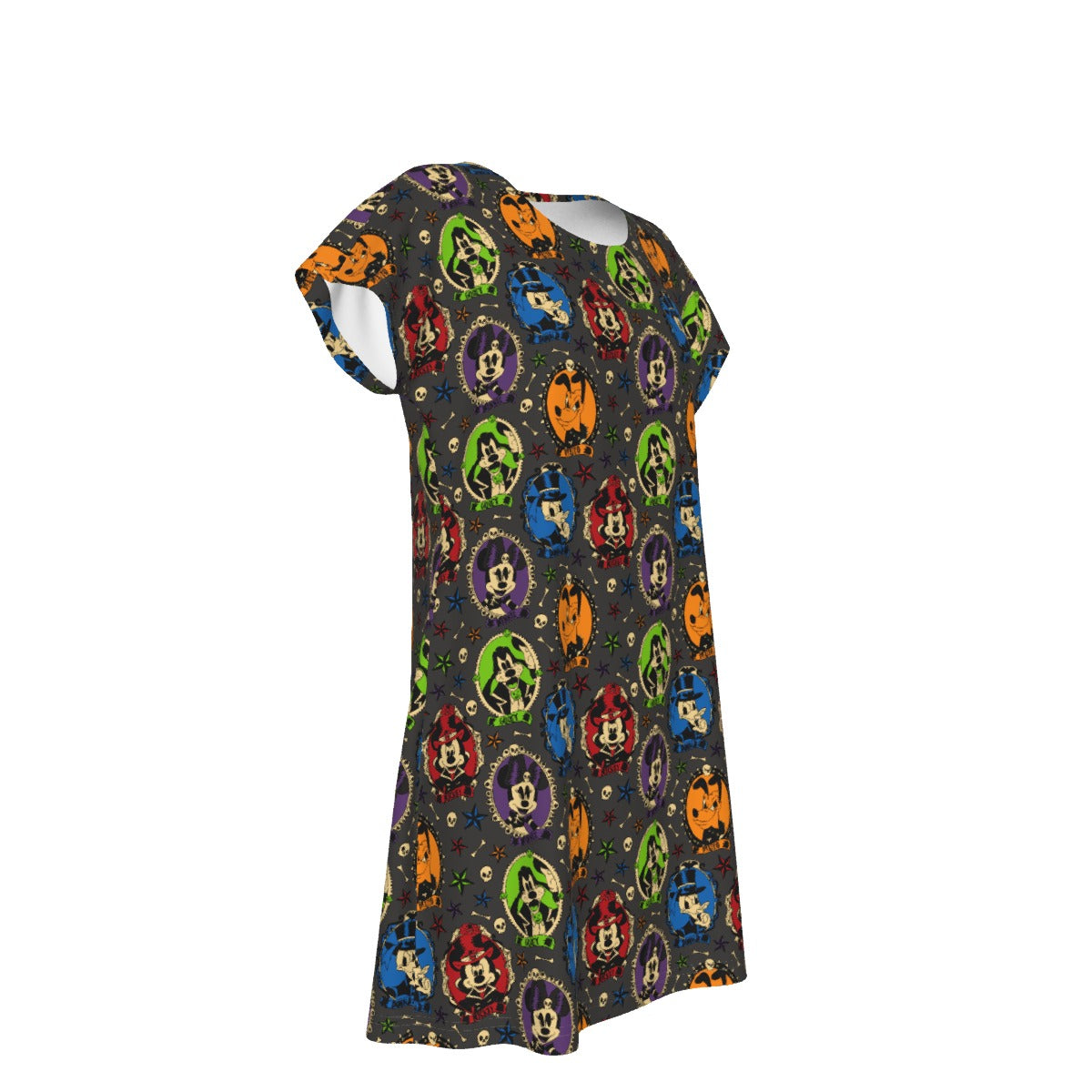 Gothic Halloween Cameos - Women's T-Shirt Dress