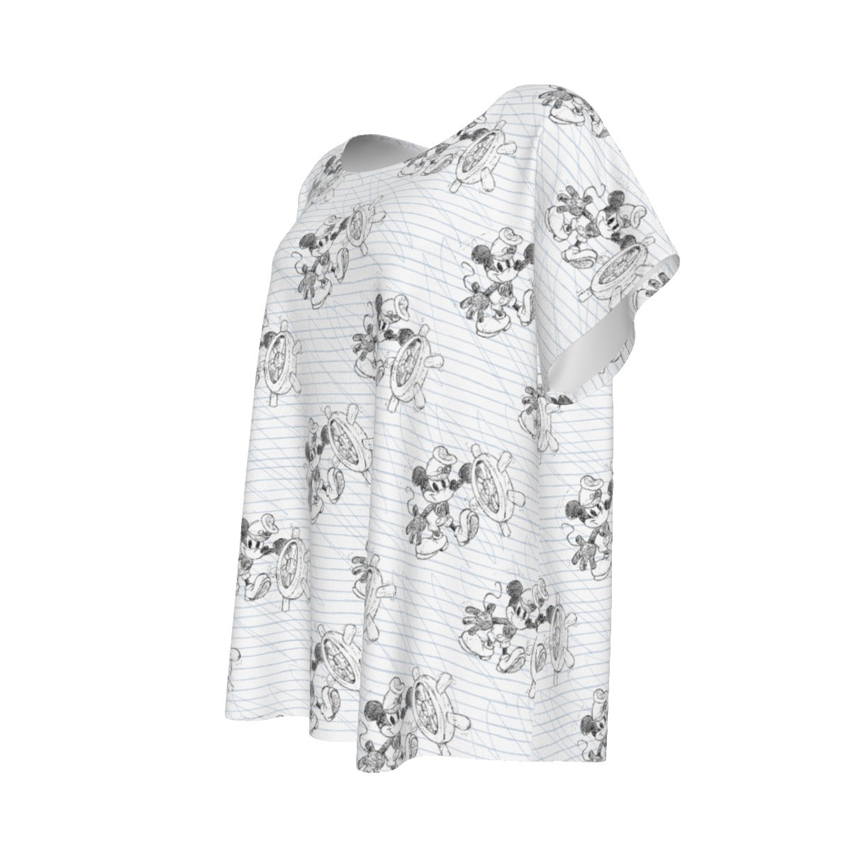 Sketch of Steamboat Mouse - Women’s Relaxed Fit Scoop Tee
