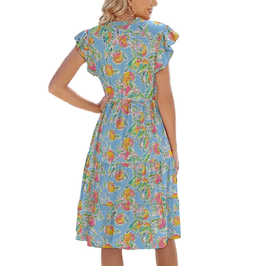 Peachy Keen - Women's Tiered Pocket Midi Dress
