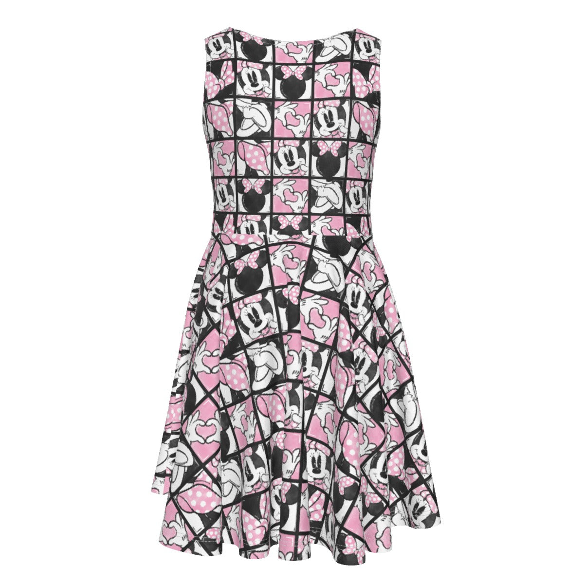 Mouse Bow Block Party - Kid's Sleeveless Skater Dress