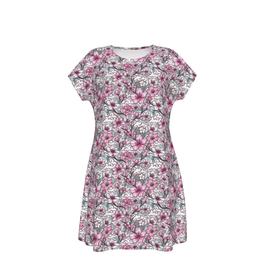 Fairytale Florals – Blossoms of Honor - Women's T-Shirt Dress