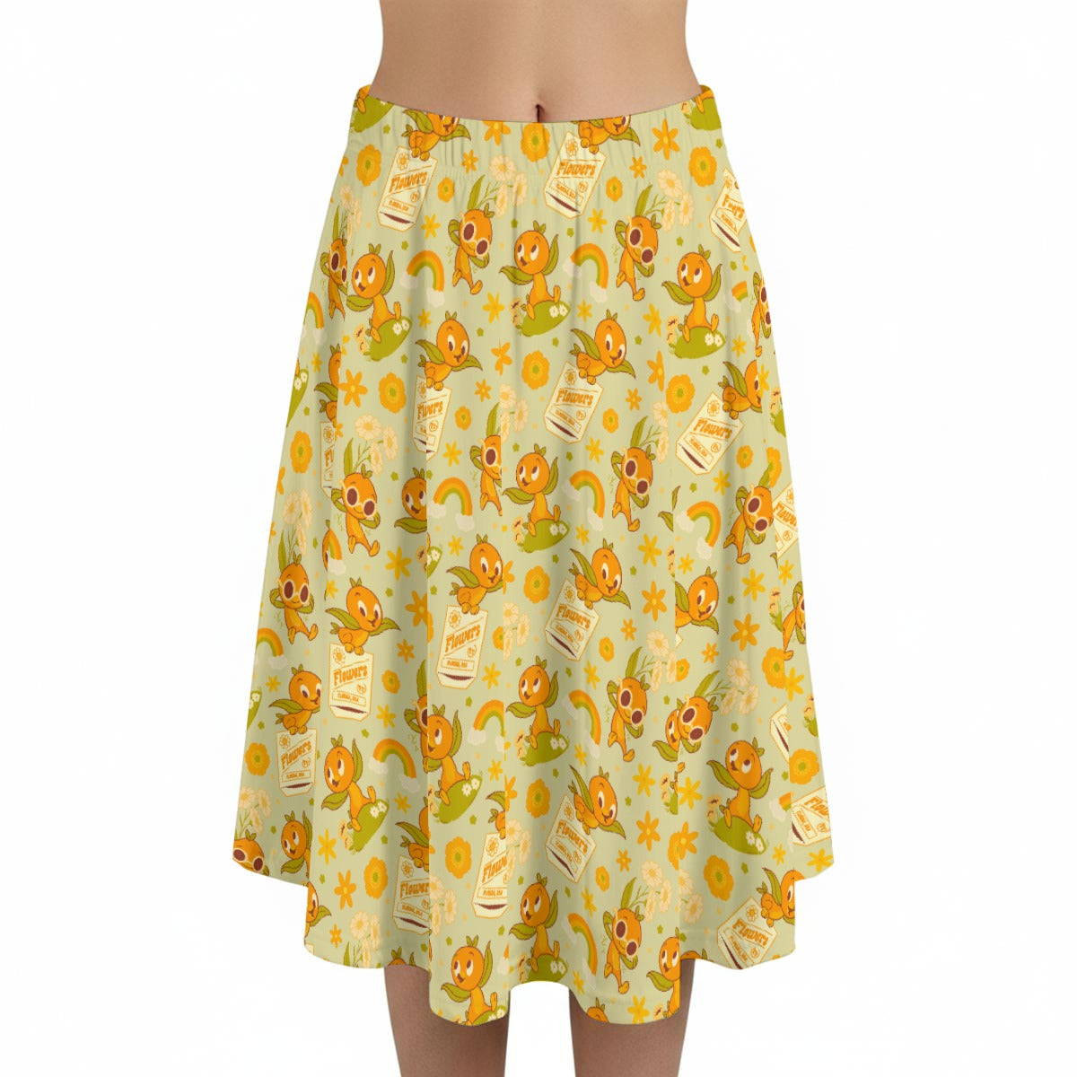 Vintage Citrus Garden - Women’s Pocket Midi Skirt