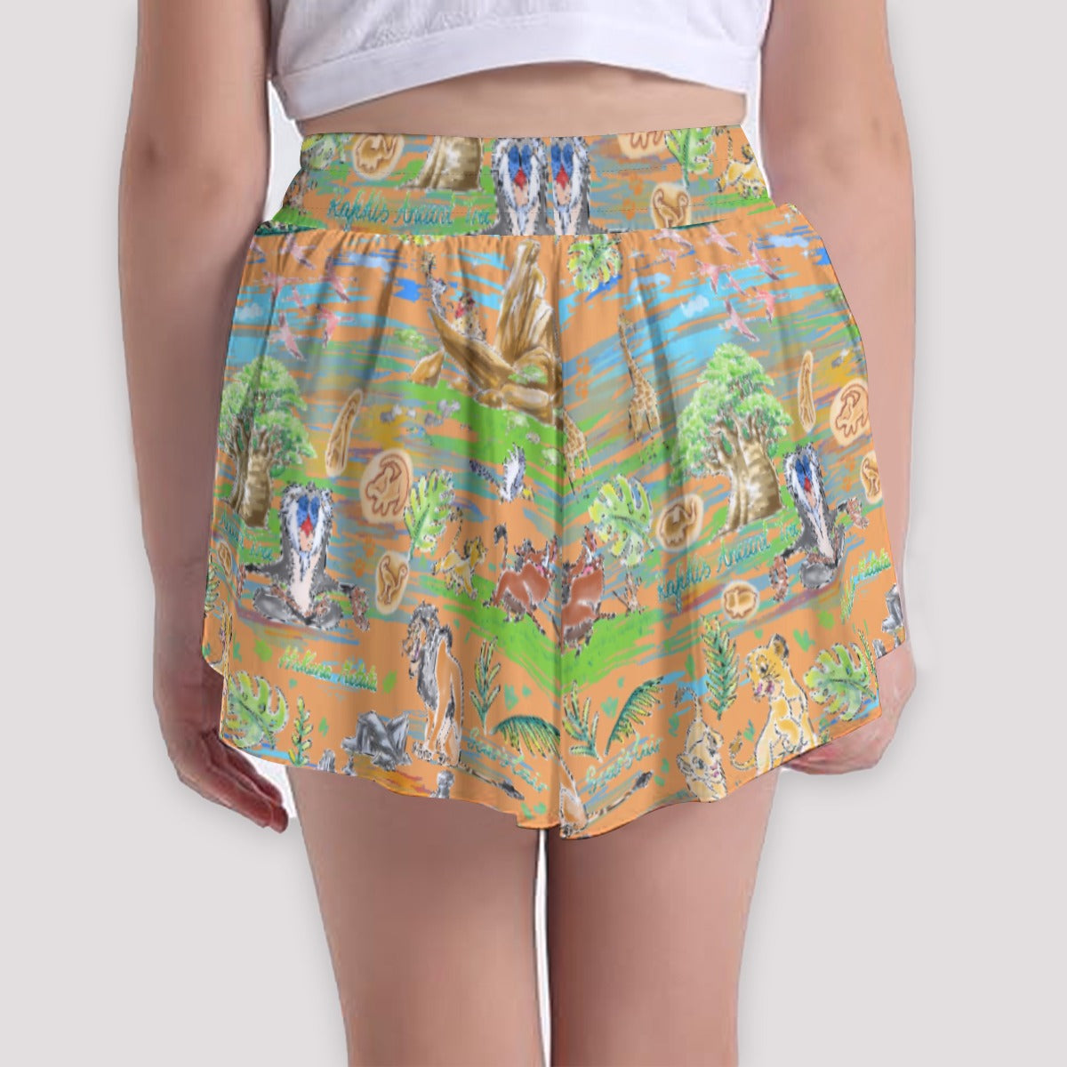 Savanna Sunset Stories - Girls’ Flowy Pocket Shorts