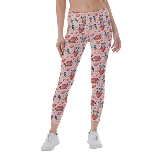 Valentine Mouse Couplennie - Women's Yoga Leggings