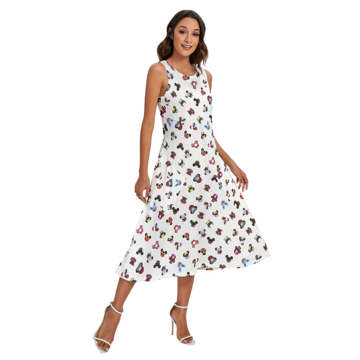 Wicked Mouse Ears - Women’s Diagonal Pocket Midi Dress