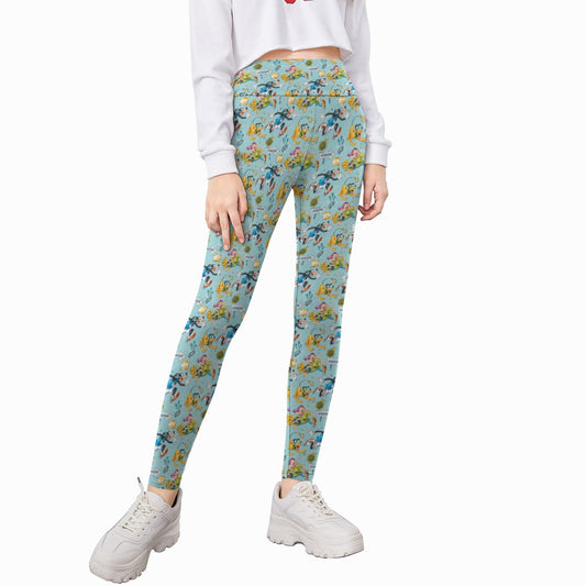 Cheerful Race Day Dashers - Kid's Leggings