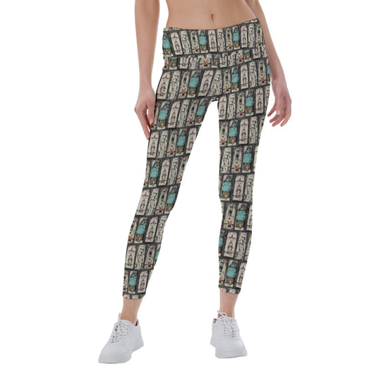 Stretching Haunted Nightmare - Women's Yoga Leggings