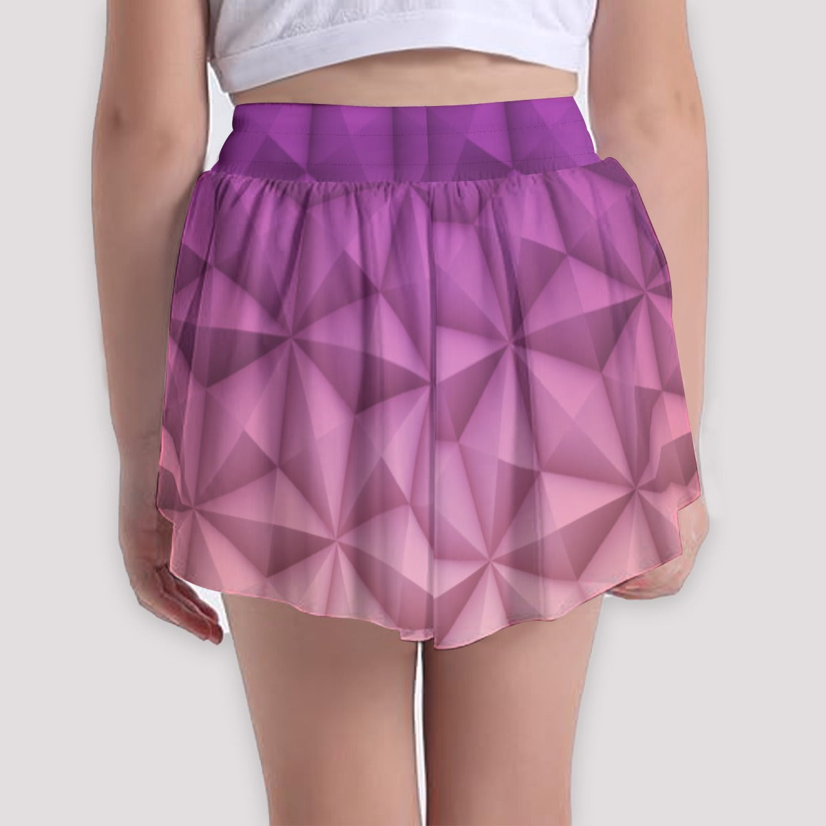 Geometric Spaceship Sphere - Girls’ Flowy Pocket Shorts