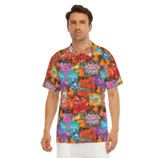 Watercolor Racing Adventure - Men's Polo Shirt