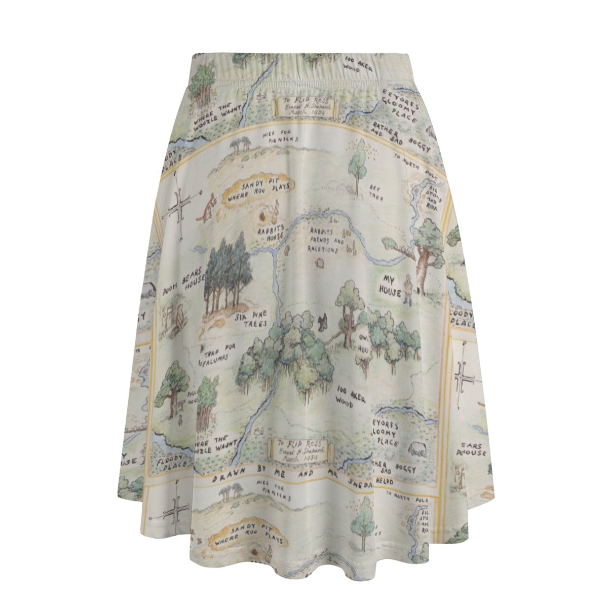 Hundred Acre Map - Women’s Pocket Midi Skirt