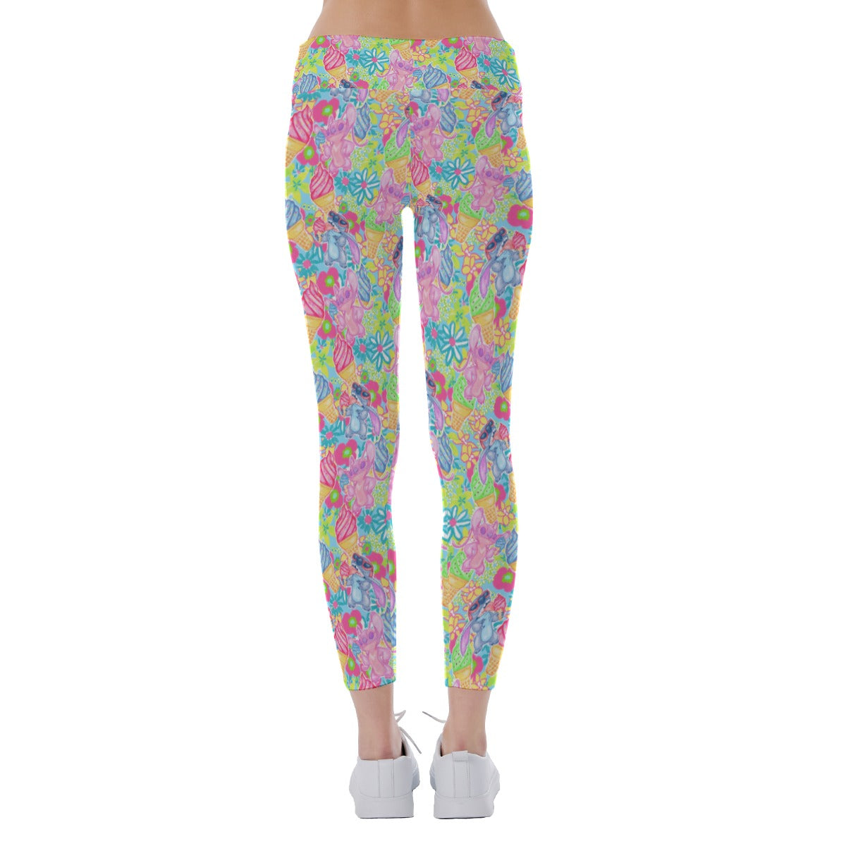 Neon Floral Summer Vibesngel - Women's Yoga Leggings