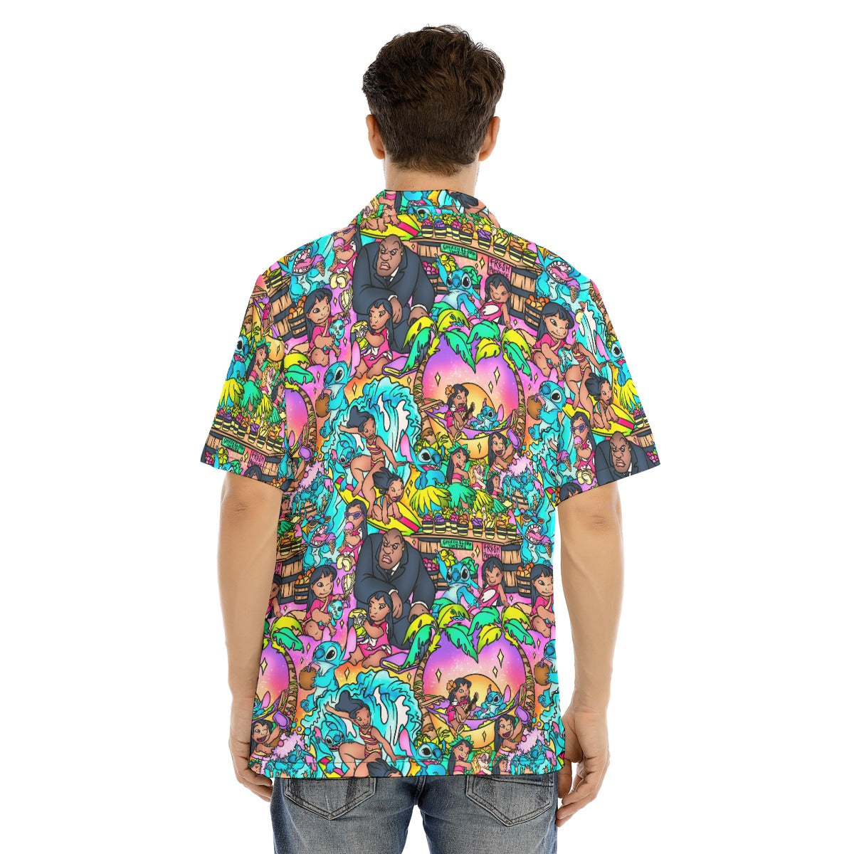 Ohana Island Storybook Scenes - Men's Hawaiian Button Up Shirt