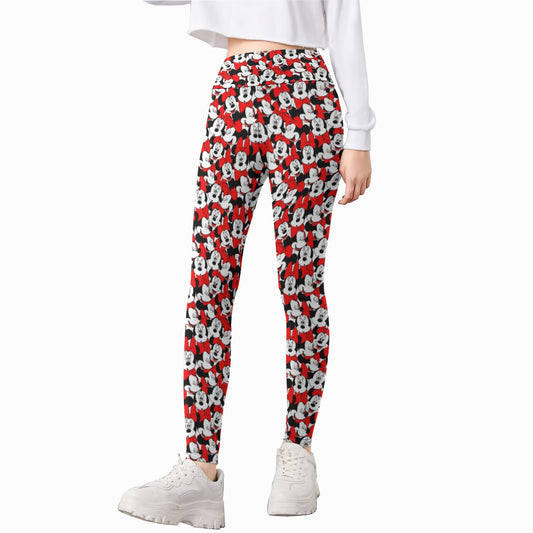 Many Faces of Polka Dot Mouse - Kid's Leggings