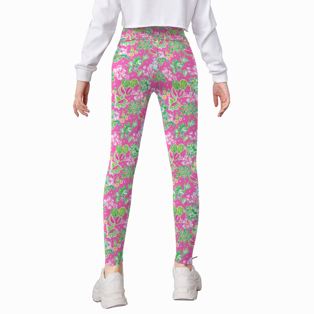 Bright Tropical Vibes - Watermelon Mouse Duo - Kid's Leggings