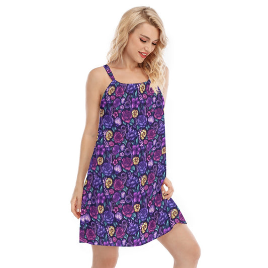 Fairytale Florals – Dark Sea Witch - Women’s Adjustable Sundress
