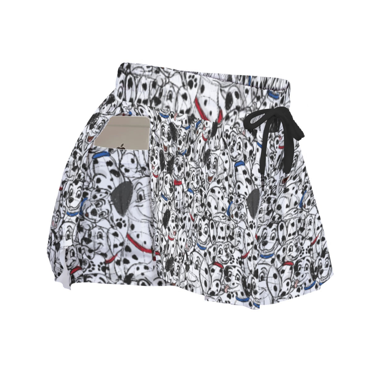 Sketchy Spotted Puppies - Women's Flowy Pocket Shorts