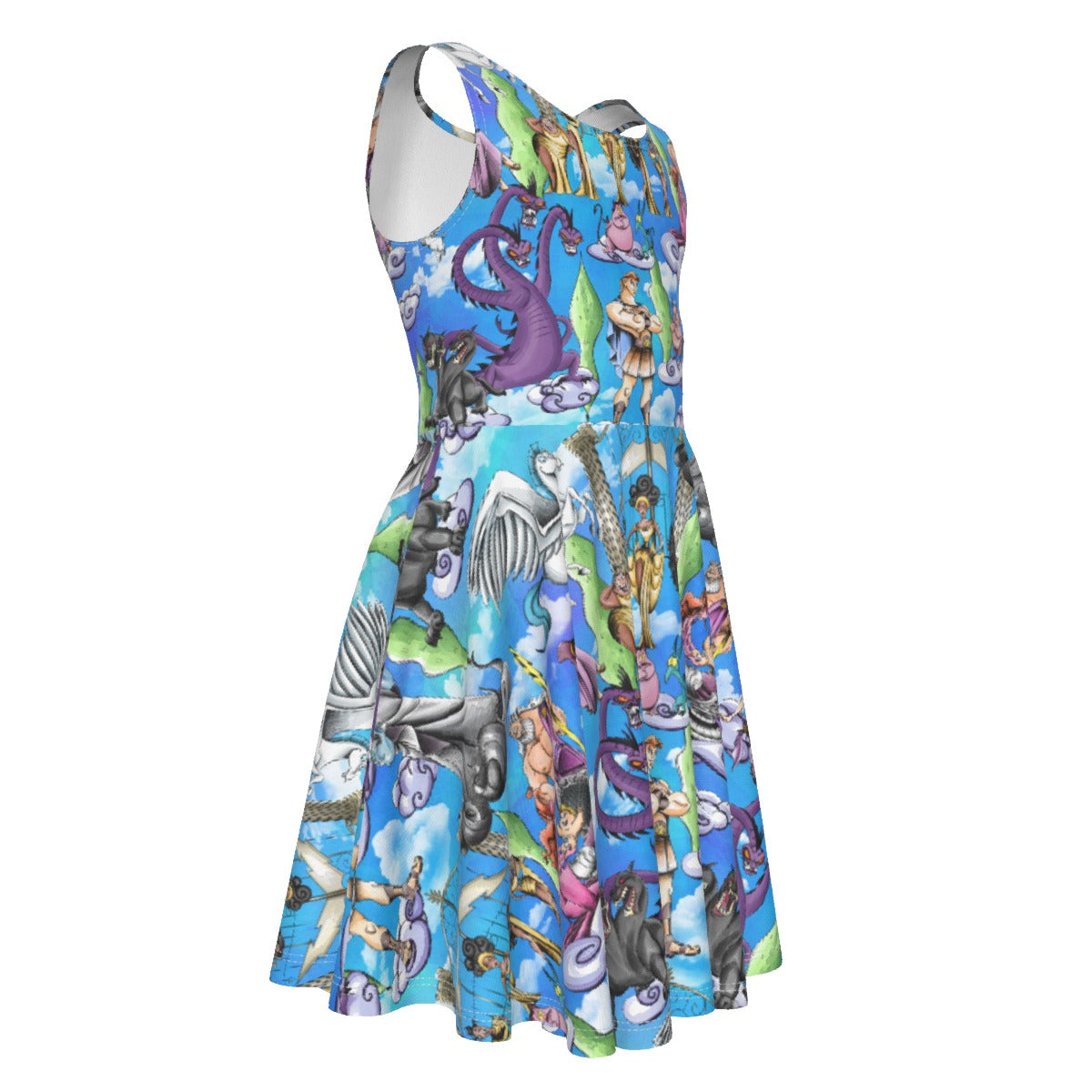 Mythic Hero Chaos Clouds - Kid's Sleeveless Skater Dress