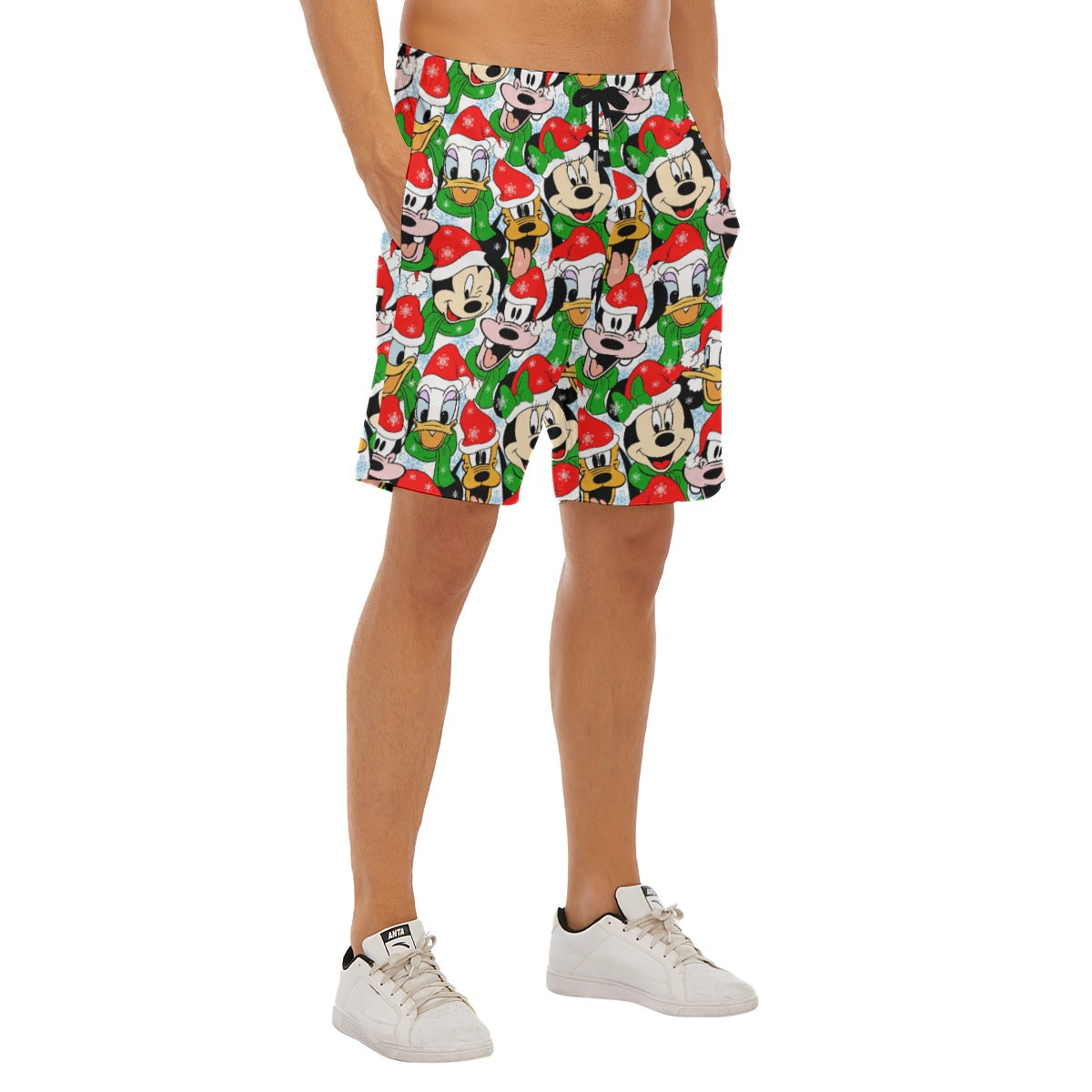 Mouse Friends in Santa HatsHats - Men’s Pocket Beach Shorts