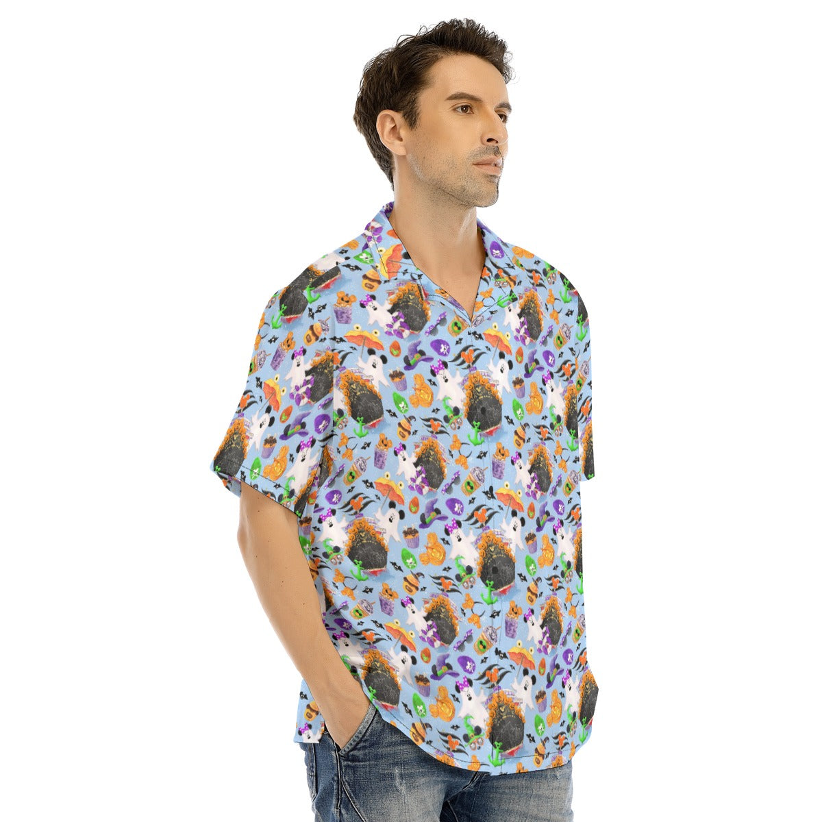 Halloween On The High Seas - Men's Hawaiian Button Up Shirt
