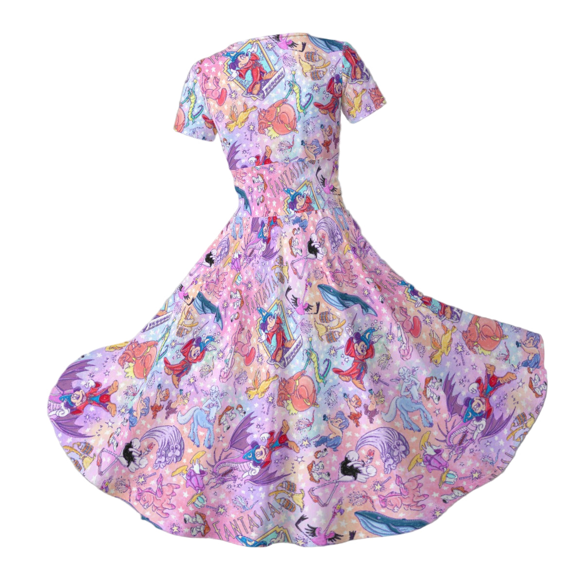 Magical Fantasia Symphony - Women's V-Neck Ruched Midi Dress