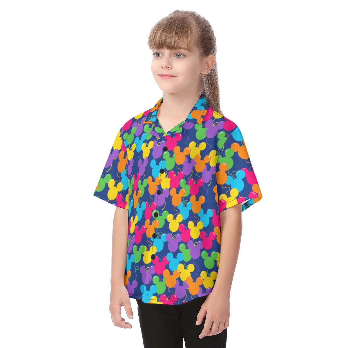 Bright Mouse Ear Balloons - Kid's Hawaiian Button Up Shirt